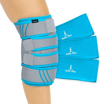 Vive Knee Ice Pack Wrap with Compression Brace