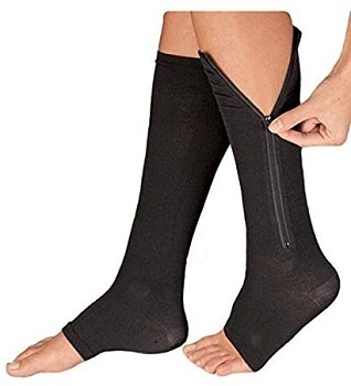Aisprts (2 Pairs) Compression Medical Zip Socks