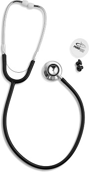 Primacare DS-9290-BK Classic Series Adult Dual-Head Stethoscope