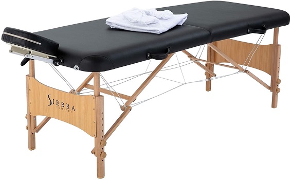 Sierra Comfort All-Inclusive Portable Massage Table (Black)