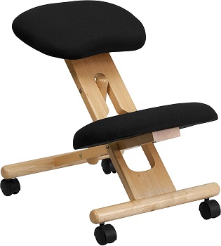 Flash Furniture Ergonomic Kneeling Office Chair In Black Fabric