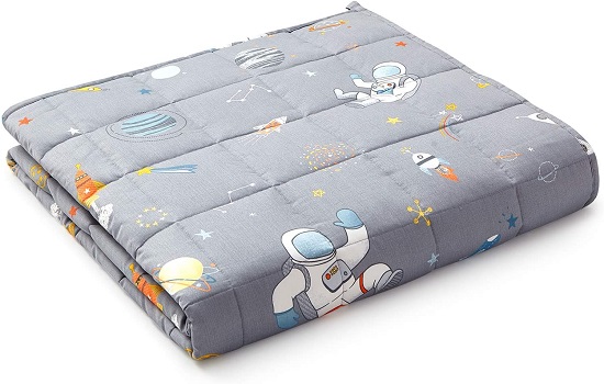 YnM Kids Weighted Blanket — Organic Long Stapled Cotton Material with Premium Glass Beads