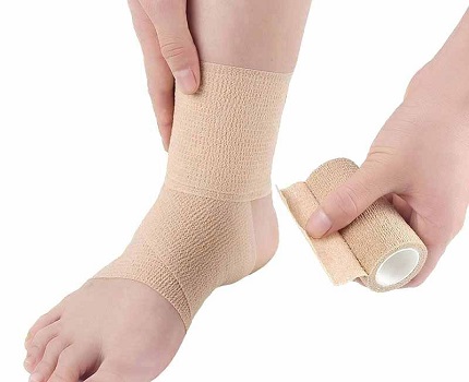 Elastic adhesive bandage instruction